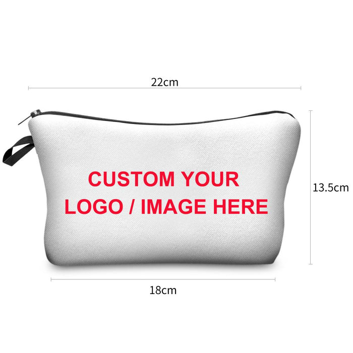 Polyester Custom Logo/images Printed Fashion Cosmetic Bags, Makeup bag
