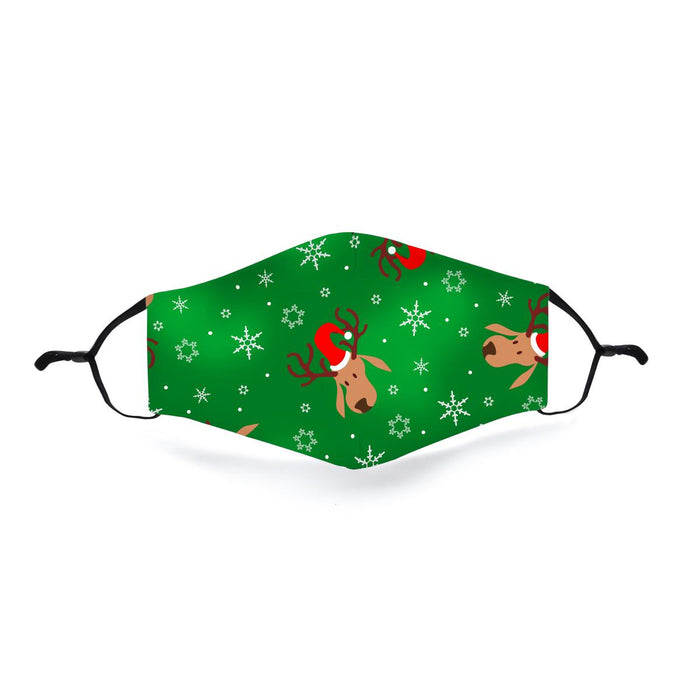 Wholesale Custom Printed Reusable Face Masks with PM2.5 Filter for Christmas