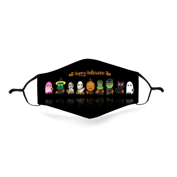 Wholesale Custom Printed Reusable Face Masks with PM2.5 Filter for Halloween