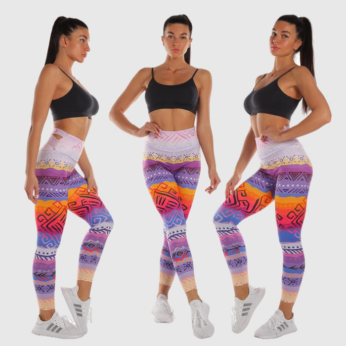 ColorfulSub Custom Yoga Leggings, Printed Leggings for Ladies Fitness